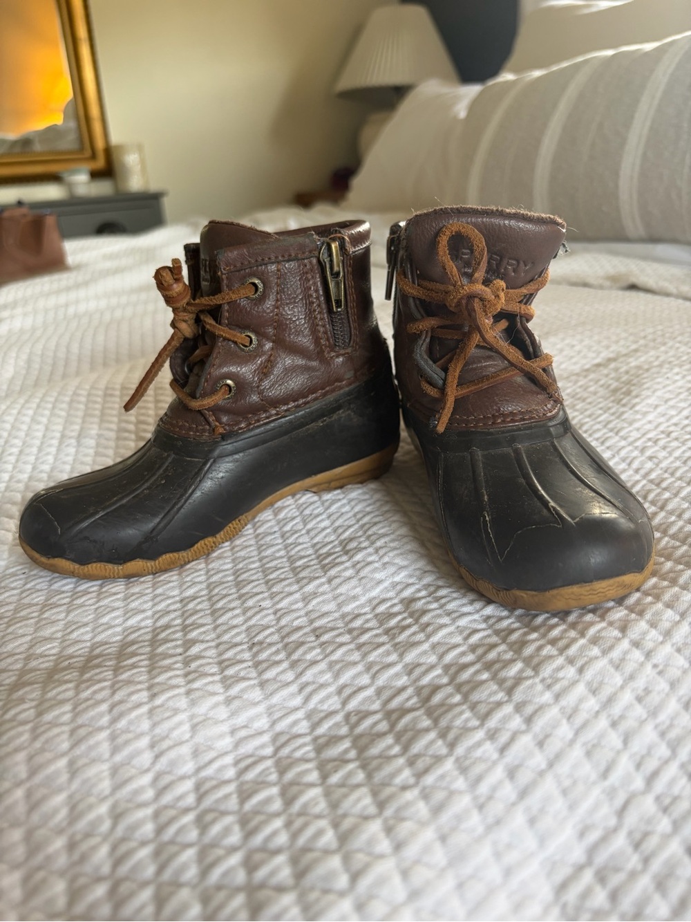 Sperry Kids Brown and Black Duck Boots